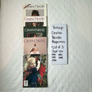 Vintage Creative Needle Magazines- Fall Issues Lot of 5 (1990-1997)